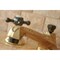 Kingston Brass NS4466BX 8" Widespread Bathroom Faucet, Brass/Black Stainless Steel NS4466BX - alternate 2